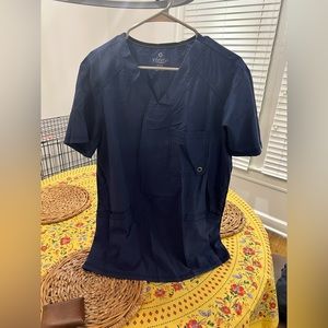 Infinity blue scrub top mens nursing
